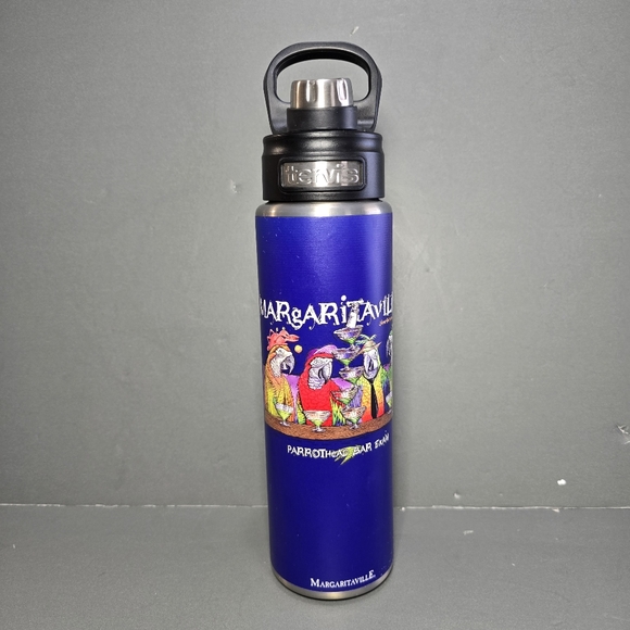 Margaritaville Parrothead Bar Exam Blue Tervis Wide Mouth 24 oz Water Bottle, - Picture 2 of 11